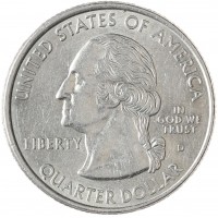 Монета США 25 центов 1999 Делавэр D