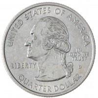 Монета США 25 центов 1999 Джорджия D
