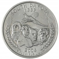 Монета США 25 центов 2006 Южная Дакота D