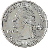 Монета США 25 центов 2006 Южная Дакота D