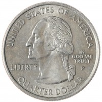 Монета США 25 центов 2001 Вермонт Р