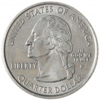 Монета США 25 центов 2001 Кентуки Р