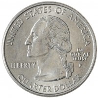 Монета США 25 центов 2000 Нью-Гэмпшир Р