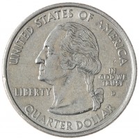 Монета США 25 центов 2000 Нью-Гэмпшир D