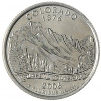 Монета США 25 центов 2006 Колорадо D