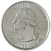 Монета США 25 центов 2006 Колорадо D