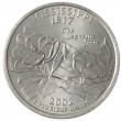 США 25 центов 2002 Миссисипи Р