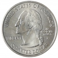 Монета США 25 центов 2002 Миссисипи Р