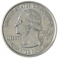 Монета США 25 центов 2008 Аризона D