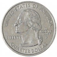 Монета США 25 центов 2005 Орегон Р
