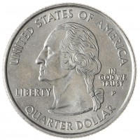 Монета США 25 центов 2006 Небраска Р