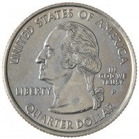 Монета США 25 центов 2008 Нью-Мексико Р