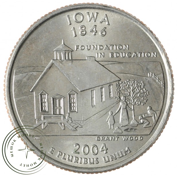 США 25 центов 2004 Айова Р