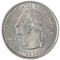 Монета США 25 центов 2004 Айова Р