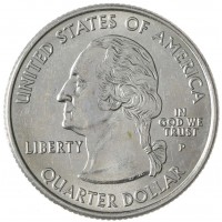 Монета США 25 центов 2005 Западная Виргиния Р