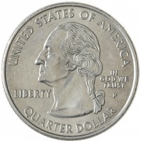 Монета США 25 центов 2003 Мэн Р