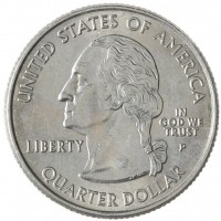 Монета США 25 центов 2003 Арканзас Р