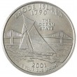 США 25 центов 2001 Род-Айленд Р