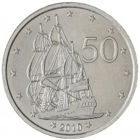 Монета Острова Кука 50 центов 2010