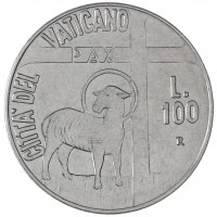 Монета Ватикан 100 лир 1984
