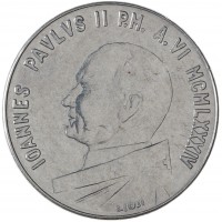 Монета Ватикан 100 лир 1984