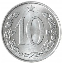 Монета Чехословакия 10 геллеров 1969