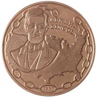 Монета Куба 1 песо 1993 Авраам Линкольн