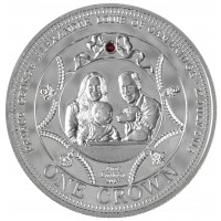 Монета Тристан-да-Кунья 1 крона 2014 1-ый день рождения Принца Джорджа Кембриджского