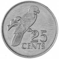 Монета Сейшелы 25 центов 2012
