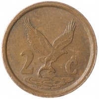 Монета ЮАР 2 цента 1996