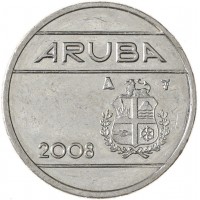 Монета Аруба 10 центов 2008
