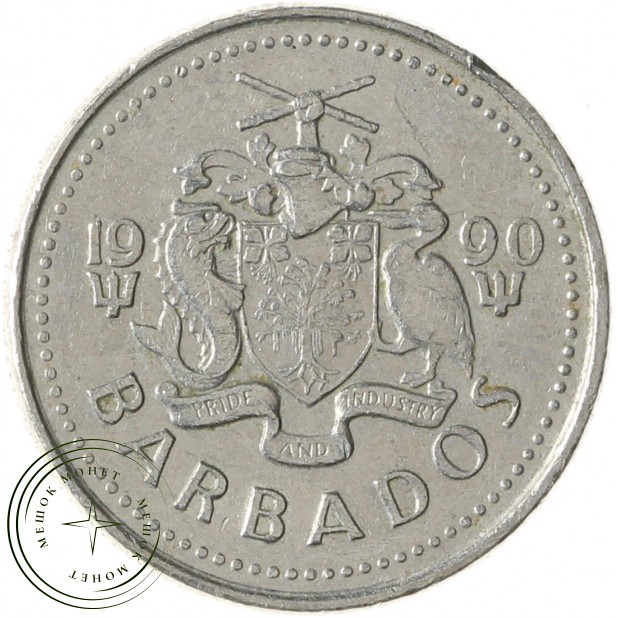 Барбадос 10 центов 1990