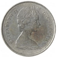 Монета Канада 10 центов 1977