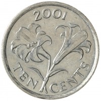 Бермуды 10 центов 2001
