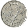 Бермуды 10 центов 2001