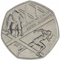 Монета Великобритания 50 пенсов 2014 Игры Содружества 2014 в Глазго