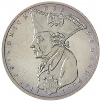 Монета Германия ФРГ 5 марок 1986 200 лет со дня смерти Фридриха II Великого