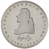 Монета Германия ФРГ 5 марок 1981 200 лет со дня смерти Готхольда Эфраима Лессинга