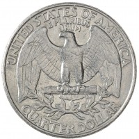 Монета США 25 центов 1997