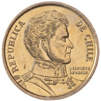 Монета Чили 10 песо 2013