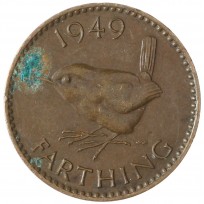 Монета Великобритания 1 фартинг 1949