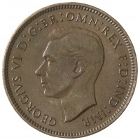 Монета Великобритания 1 фартинг 1947