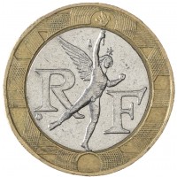 Франция 10 франков 1988