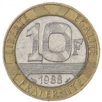 Монета Франция 10 франков 1988