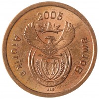 Монета ЮАР 5 центов 2005