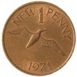 Гернси 1/2 нового пенни 1971