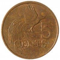 Монета Тринидад и Тобаго 5 центов 2006
