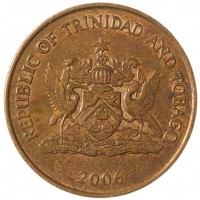 Монета Тринидад и Тобаго 5 центов 2006