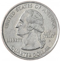 Монета США 25 центов 2000 Южная Каролина D