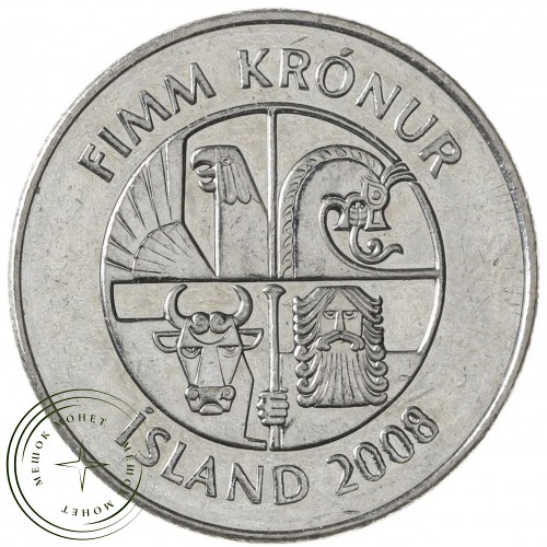 Исландия 5 крон 2008 — 937041943